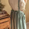 Schürzen 2022 Retro mittelalterliche Baumwolle Leinen Kochen Küche für Frau Kleid Blumenladen Smock Friseur Lätzchen Garten insgesamt