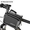 Borse laterali Borse KINGSEVEN Bicicletta antipioggia MTB Telaio tubo superiore anteriore Bici Sensibile Touch Screen Custodia per telefono da ciclismo Accessori 221201