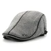 Berets Men Winter Warm Knitted Duckbill Beret Hat Cabbie Sboy Elderly Visor Flat Cap 2XPC