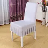 Chair Covers Solid Color Versatile Skirt El Cover Wedding Banquet Restaurant Stool Set