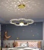 Candeleiro de LED moderno para o quarto do quarto da crian￧a Hall Cloud Flor Flor Flor Ilumina￧￣o L￢mpada de brilho Lustres Starry Sky Sky Decor Drop Drop