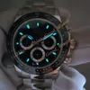 17 couleurs montre des hommes chronographe montres automatique cal.4130 mouvement panda cadran nacre météorite 904L acier sport valjoux jhf super lumineux montres