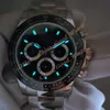 Orologio da uomo 17 colori Cronografo Orologi automatici Cal.4130 Movimento panda Quadrante Madreperla Meteorite Acciaio 904L Sport Valjoux JHF Orologi da polso super luminosi