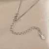 سلاسل Prata 925 أصلي قلادة لؤلؤة واحدة للنساء كولار كولير Femme Bijoux Cadenas Mujer