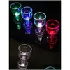 Vinglasögon Vinglasögonplast Colorf transparent bägare LED -ljus Cup Party Decoration Bar levererar ny ankomst 1 4ZP C Drop Deli Dhlcj