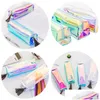 Blyertspåsar transparent laserpennor Cute Söt brevpapper Tassels väskor kosmetisk makeup väska blixtlås för skolkontor resor 161 n2 dr dhjaf