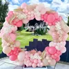 Dekoracje świąteczne Macaron Pink Balon Garland Arch Zestaw Ślub Dekoracja urodzin Dekoracja Kids Globos Gold Confetti Lateks Ballon Baby Shower Girl 221201