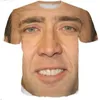 Hip Hop Sportwear Punk Casual Lose Track Hosen Herbst Männer Coole Druck Berühmte Schauspieler Nicolas Cage 3d T-shirt 002