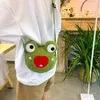 Plush Backpacks Cute Frog Bag Toys Stuffed Animals Doll CrossBody Shoulder Backpack Coin Purse Wallet Pouch Children Girls Boys Gift 221201