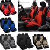 Universal 4Pcs Front Car Full Seat 3D Tire Print Interior Accessories Automobile Protector Cover Polyester Fabric