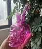 Vattenpipor Shisha Mini Dab Rigs Skull Rosa Heady Glas Bongs Vattenpipor Unik Glas Water Bong Bubbler