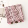 Schals 2022 Fashion Pink Paisley Print Quastenschalschals Lange Frauen Strand weiche Blumen Hijab Wrap