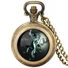 Pocket horloges middelgrote zonnepearontwerp ongebogen ongebogen motto koepel ketting kwarts horloge anime klokketen hanger