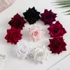Christmas Decorations 100PCS Silk Red Roses Head Fake Scrapbook Bridal Corsage Accessories Clearance Wedding Home Decor Diy Gifts Artificial Flowers 221201