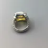 Bagues Vintage en argent Sterling 925 Citrine 11MM pour femmes, bijoux fins, à la mode, cadeaux de noël, cadeaux de fête des mères