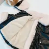 Jas mode babymeisje jongen warme winter pu lederen jas kind faux vacht in een dikke chaqueta outparden kleding 1 7y 221130