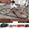 DIECAST MODEL CAR Classic Electric Train Troy Vihcle Railway Motorized Train Track Track Zestaw kolejowy Dynamiczny pary RC Pociągi Electrique Toy dla dzieci 221201