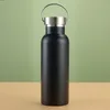 20oz stainless steel sport water bottle with metal lid double wall keep warm drinking kettle outdoor gym cold bottles wholesale