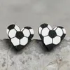 Heart Sports Baseball Stud Earrings Rugby Football Basketball Wood Stud Fashion Accessories