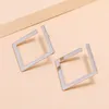 Retro Minimalist Square Earrings Irregular Stud Earring New Exaggerated Cold Wind Fashion Earring for Women Opening Accessories