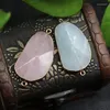 Kolye Kolyeleri Retro Reiki Şifa Takı Büyük Taş Mineral Kristal Piramit Doğal Ametistler Amazonit Labradorit Kuvars Kolyeler