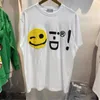 Herrt-shirts Nya produkter av 21SS CPFM.XYZ T-shirt High Street Trend Foaming Smile Men's and Women's Short Sleeve T-Shirt Black White T221130