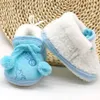 First Walkers Cute Non Slip Crib Shoes Winter Warm Baby Girls Slippers Snow Boots Casual Hairball Print Soft Lovely Gift 0 18M 221130