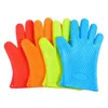 Oven Mitts Sile Five Fingers Glove Baking Barbecue Thickening Heat Resistant Microwave Oven Anti Scalding Gloves Food Grade Dhgarden Dhgc4