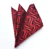 Papillon SKng Arrive Rosso Viola Set di cravatte Paisley da uomo Cravatta sottile in seta da uomo con fazzoletto da taschino con fiammifero