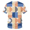 Herr t shirts sommar trend konst m￥lning tryckt m￤n t-shirt casual o-hals ￶verdimensionerad kort ￤rm kl￤der streetwear 3d tryck topp tees