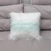 Pillow Cute Nordic Plush Pillowcase Wool Faux Fur S Ins Sofa Furry Long Hair Princess Bed Decor