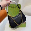 Avondtassen hobo onderarm halve maan tassen schouderketen winkelen vrouwen handtassen echt lederen vintage crossbody tas ritsje waterdicht