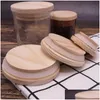 Altro Organizzazione per la conservazione della cucina Conservazione della cucina in legno Coperchi per barattoli di vetro 8 dimensioni Tappi per bottiglie di legno riutilizzabili ambientali con Sil Dhact