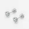 Stud Earrings Real 0.5/1/2 Carats D Color Moissanite 925 Sterling Silver Sparkling Engagement Party Fine Jewelry