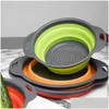 Contenitori per alimenti Contenitori per la conservazione Stretch Fold Cestini Circar Gocciolamento vegetale Originalità Set di due pezzi Colino Strumento Cucina Dhgarden Dhrsf