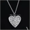 Pendant Necklaces Glow In The Dark Heart Necklace Sier Love Locket Pendants Designer Luxury Jewelry Women Drop Delivery Necklaces Dhnul