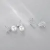 Dangle Earrings Fine Jewelry 925 Sterling Silver Drop Drop Luxury Pearl Compring for Women Party Gifts
