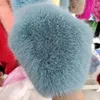 50 cm/ piece High grade thick imitation fox fur plush fabric collar dress fur ball doll decoration beast suit hand solid color