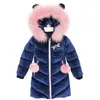 Down Coat Children Winter Tiener verdikte capuchon met caputen katoenen padded Parka Kids Warm Long Jackets Teuder bovenkleding 221130