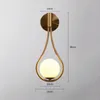 Wall Lamps Contemporary Light Creative Living Room Led Lamp Modern Minimalist Bedroom Glass Indoor Sconce For Study