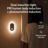 Luzes noturnas parede led parede luz humana lâmpada lâmpada interna pir sensor de movimento para o corredor de entrada bedroomhome