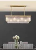 Rectangle Modern Chandelier Clear Glass LED Pendant Lamps for Living Room Restaurant Luxury Hanging Lamps Lighting Fixtures