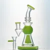 Heady Glass Bongs Pomme de douche Percolateur Dab Rig Pyramide Design Pipe à eau avec bol de 14 mm Embouchure à col court