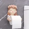 Toilet Paper Holders Ins Fairy Tissue Long Hair Lovely Girl Bathroom Light Luxury Decoration Accessories 221201