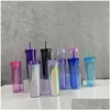 Tumblers 10 Colored 20Oz Acrylic Skinnny Tumbler With Lid St Walled As Reusable Plastic Cups Clear Straight Travel Water Bot Dhgarden Dhsk7