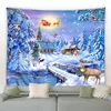 Tapestries Christmas Tapestry Funny Santa Claus Xmas Tree Balls Gifts Pise Pise Home Decor Art Wall Hanging For Dorm Bedroom Living Room 221201