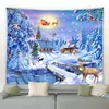 Tapestries Christmas Tapestry Funny Santa Claus Xmas Tree Balls Geschenken Haard haard Home Decor Art Wall Hangen voor slaapkamer Woonkamer 221201