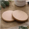 Cups Saucers Square Round Cup Mat Wooden Cups Coaster Antiskid Heat Insation Circar Wood Lines Teacup Bowl Bottom Mats 10 Dhgarden Dhlus