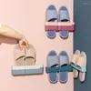 Clothing Storage Bathroom Slippers Rack Perforated Free Wall Hanging Sturdy And Seamless Foldable Rotating Shoe