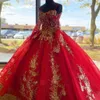 Spaghetti-Träger-Quinceanera-Abschlussballkleider mit abnehmbaren langen Ärmeln und glitzerndem Ballkleid